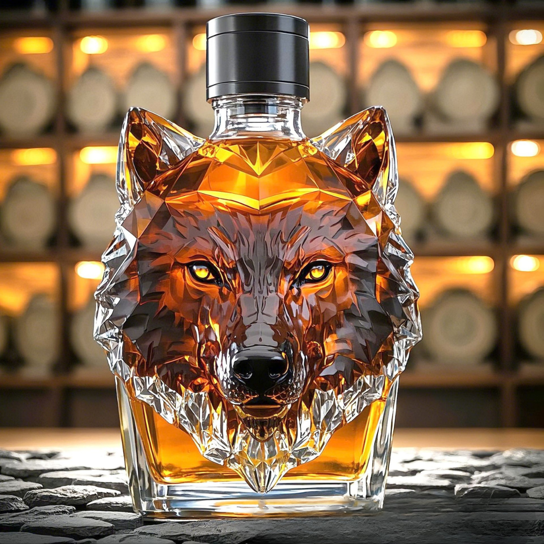 Wolf Whiskey Flasche