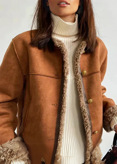 Ruby - Warme Jacke mit Schafslederfutter