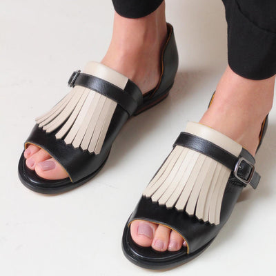 Indira™ | Instap Sandalen Fransen