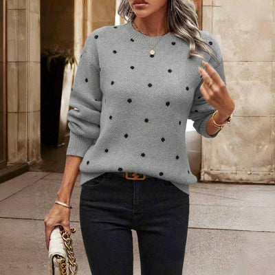 Lilah | Polka Dot Strickpullover