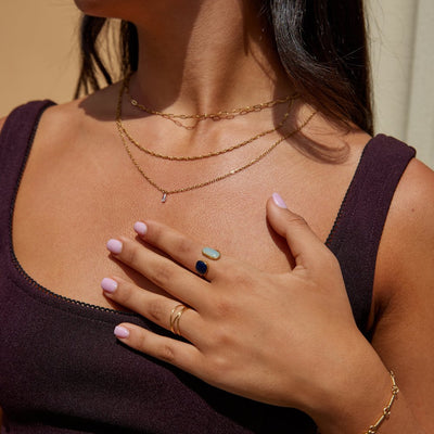 Umwickelring mit Aquamarin