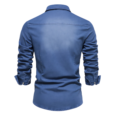 Ruggiero™ - Herren Denim Baumwollhemd