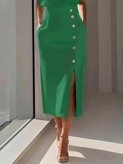 Josefine - Elegantes Midikleid mit Schlitz