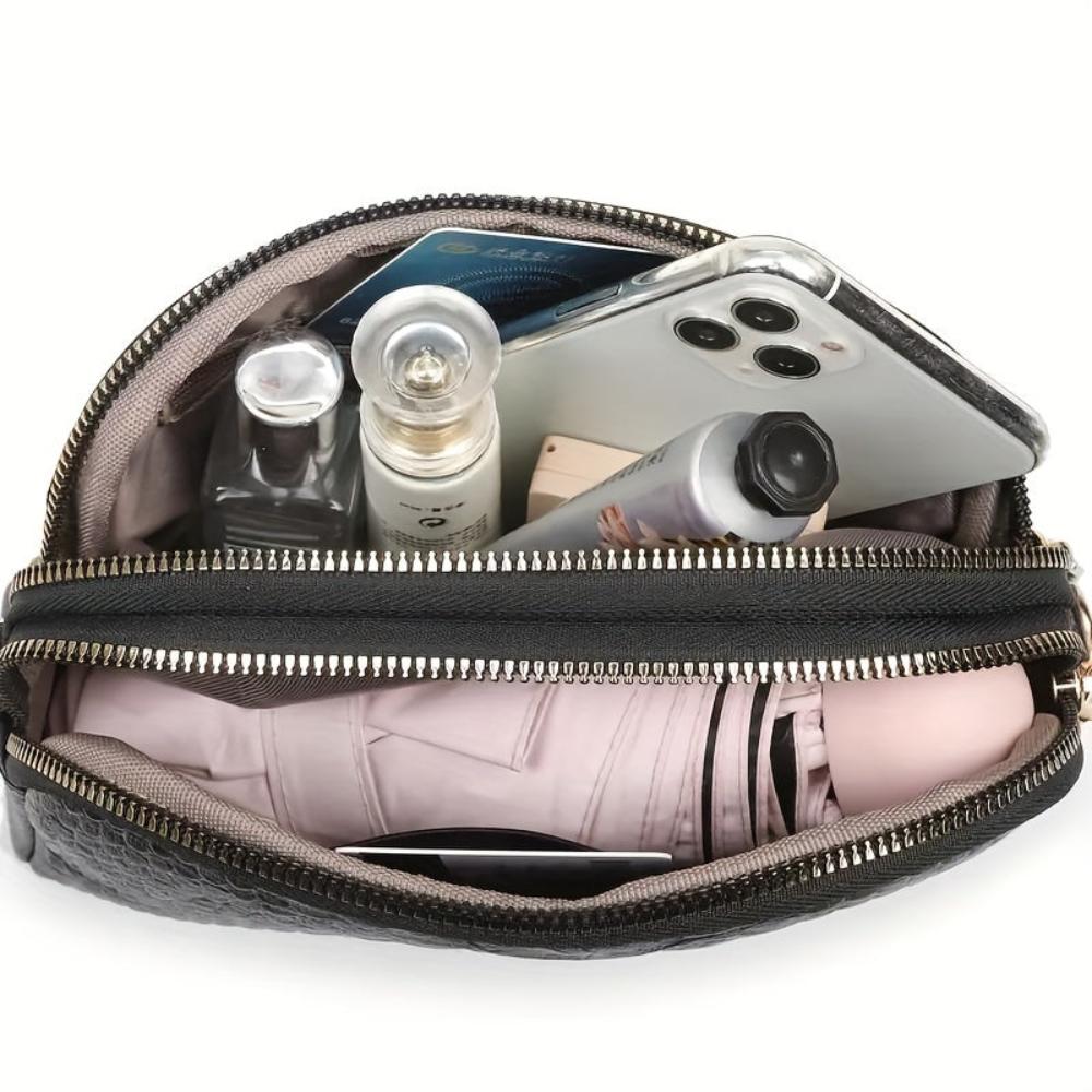 Cora | Schicke Mini Umhängetasche aus Kunstleder mit Krokodilstruktur