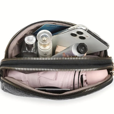 Cora | Schicke Mini Umhängetasche aus Kunstleder mit Krokodilstruktur