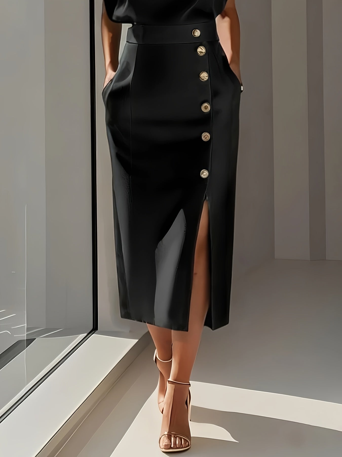 Josefine - Elegantes Midikleid mit Schlitz