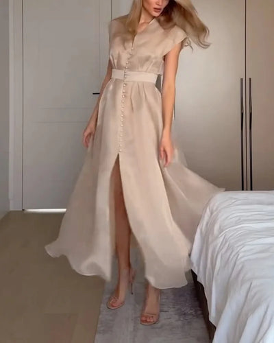 Catherine | Elegantes V-Ausschnitt Kleid