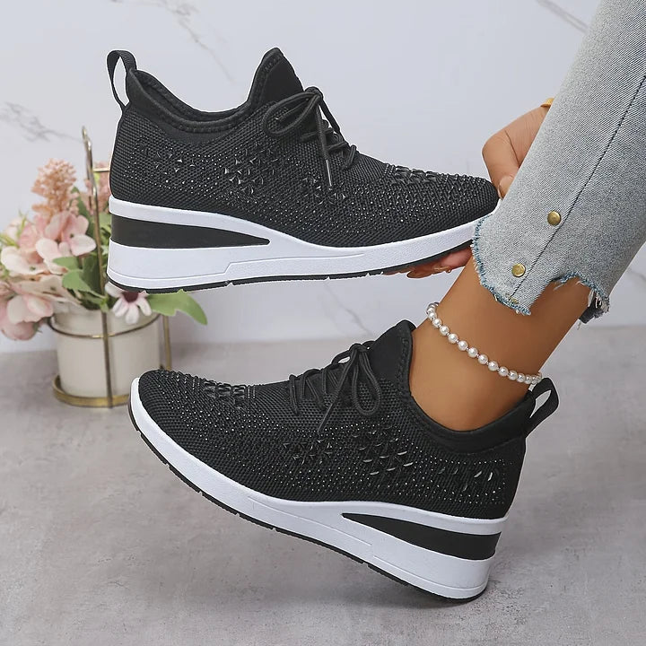 Clara | Orthopädische Sneakers mit funkelnden Strasssteinen