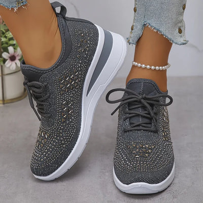 Clara | Orthopädische Sneakers mit funkelnden Strasssteinen