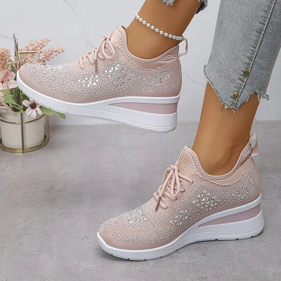 Clara | Orthopädische Sneakers mit funkelnden Strasssteinen