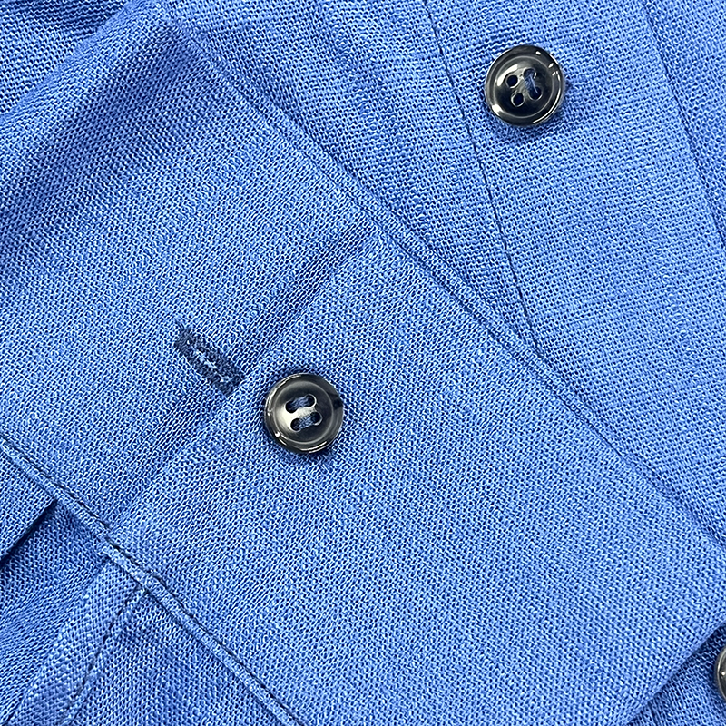 Herren Sommer Leinenhemd mit langen Ärmeln Artur