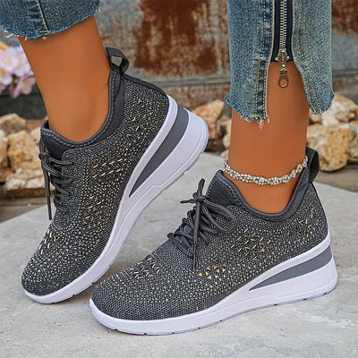Clara | Orthopädische Sneakers mit funkelnden Strasssteinen