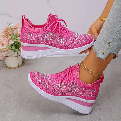 Clara | Orthopädische Sneakers mit funkelnden Strasssteinen
