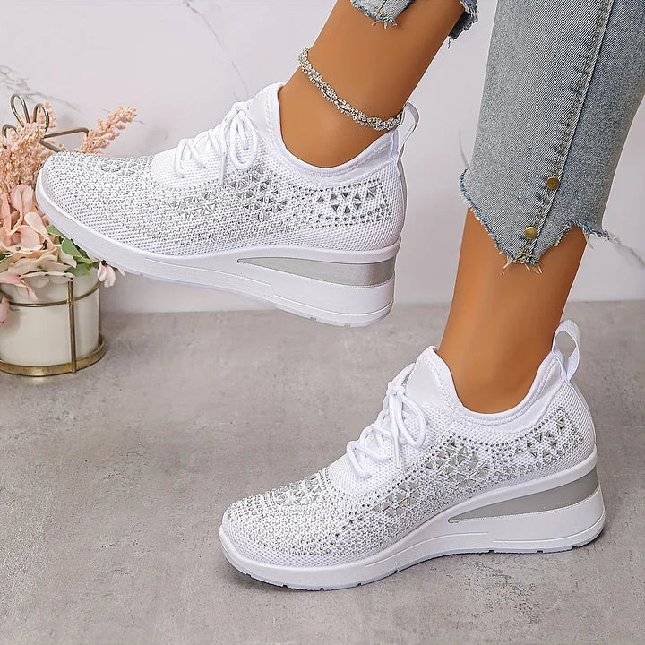 Clara | Orthopädische Sneakers mit funkelnden Strasssteinen