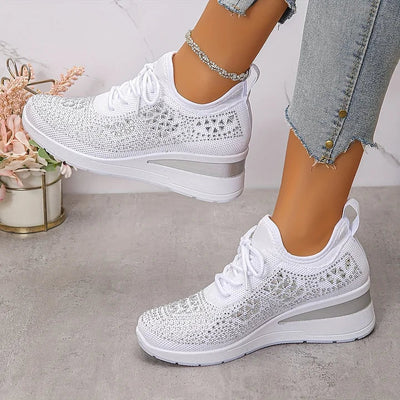 Clara | Orthopädische Sneakers mit funkelnden Strasssteinen