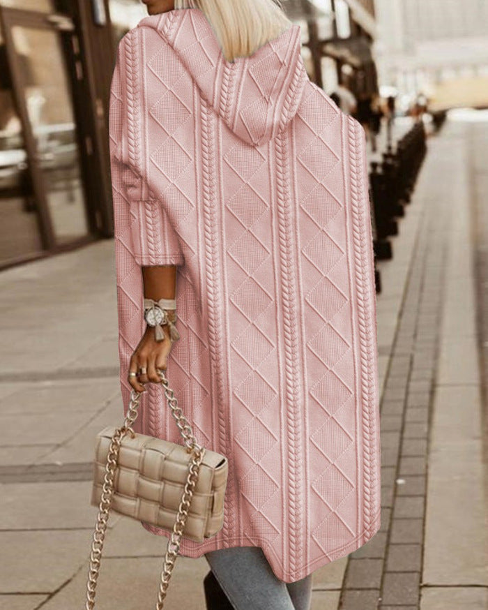 Monalisa | Langer Cardigan mit Kapuze