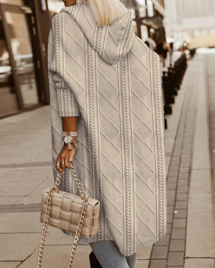 Monalisa | Langer Cardigan mit Kapuze