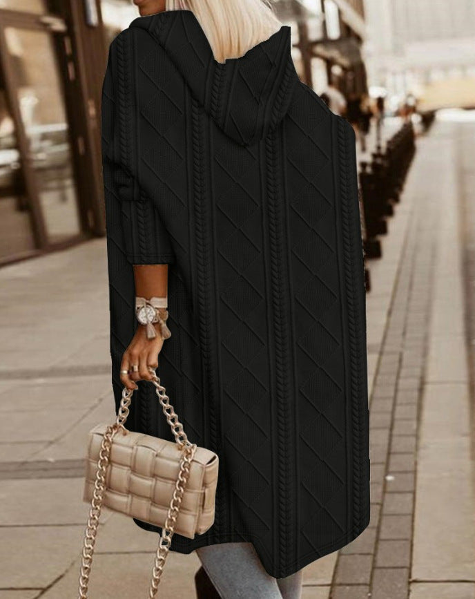 Monalisa | Langer Cardigan mit Kapuze