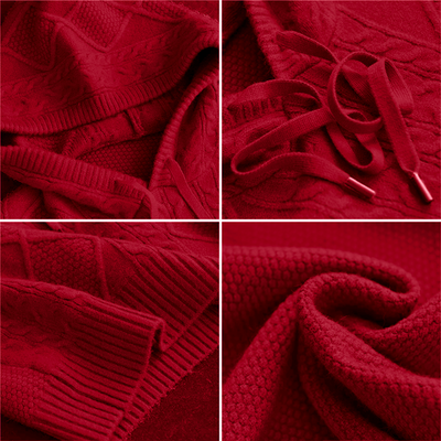 Emily | Kabelstrick Hoodie Pullover