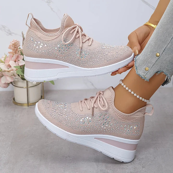 Clara | Orthopädische Sneakers mit funkelnden Strasssteinen