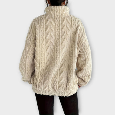Fiona | Geflochtener Zip-Up Pullover