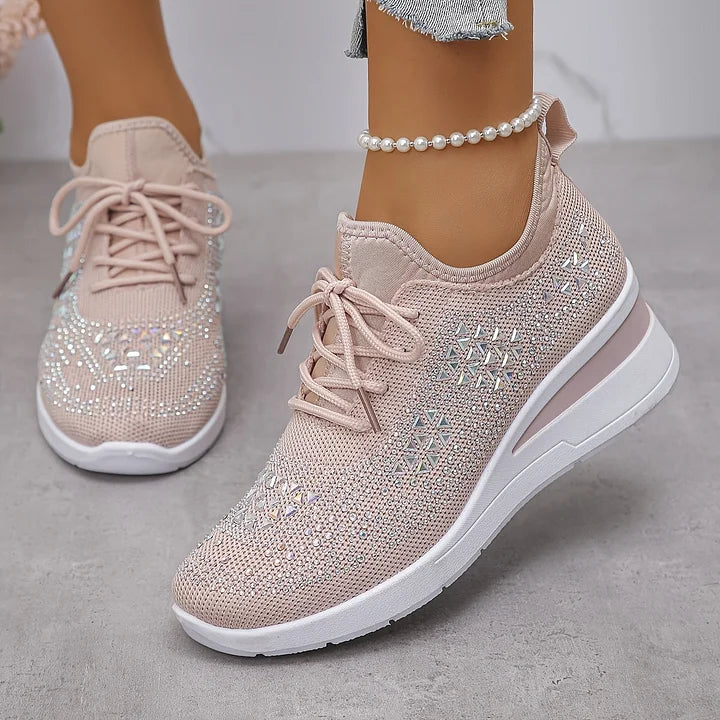 Clara | Orthopädische Sneakers mit funkelnden Strasssteinen