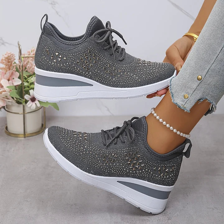 Clara | Orthopädische Sneakers mit funkelnden Strasssteinen