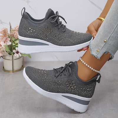 Clara | Orthopädische Sneakers mit funkelnden Strasssteinen