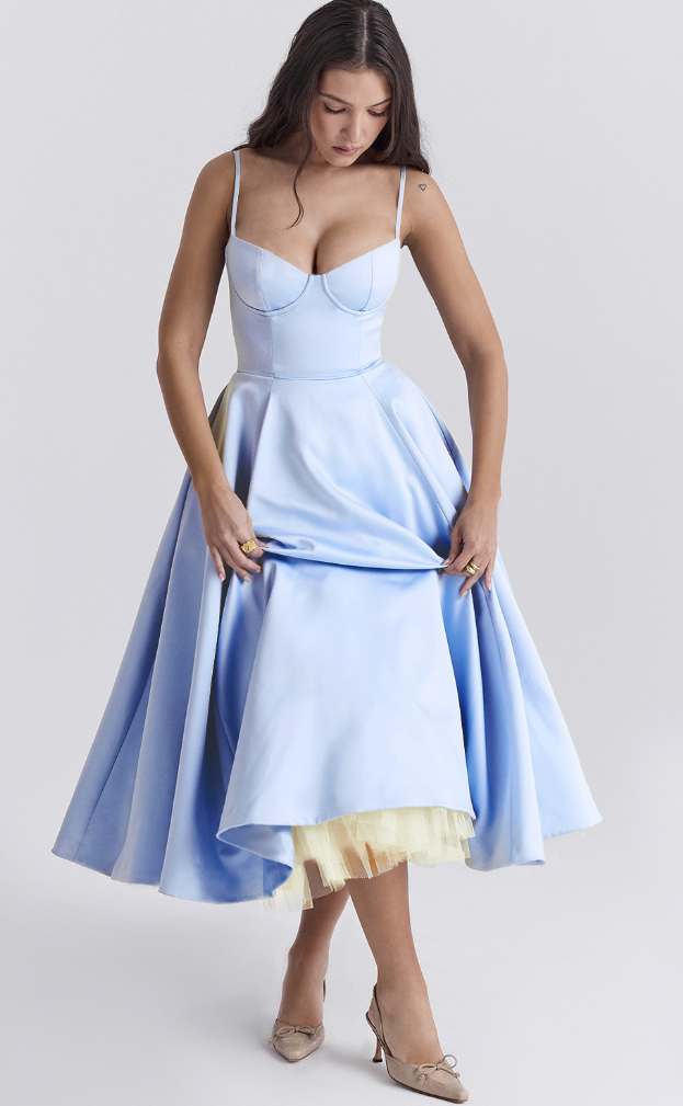 Jessica - Midikleid mit Satin-Bustier
