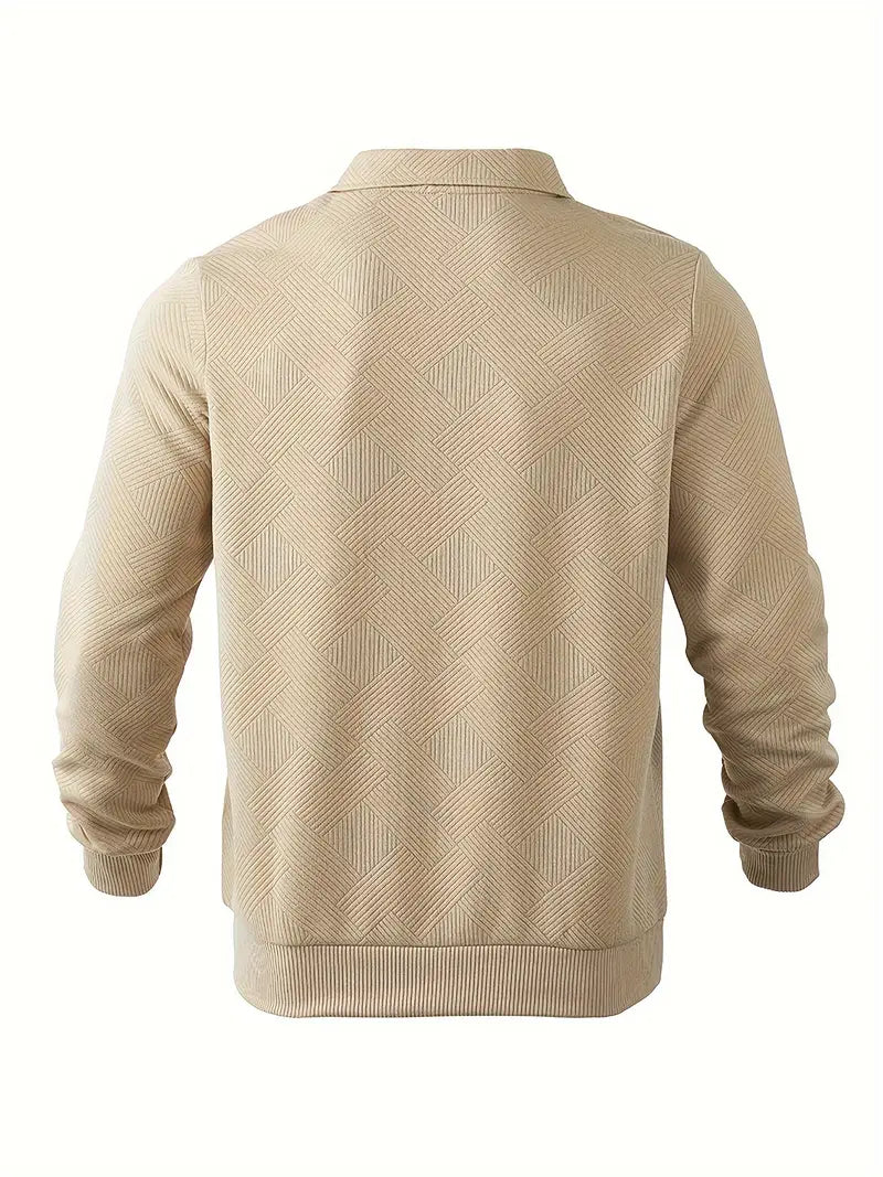 Oscar – Vintage-Zip-Pullover mit geometrischem Design