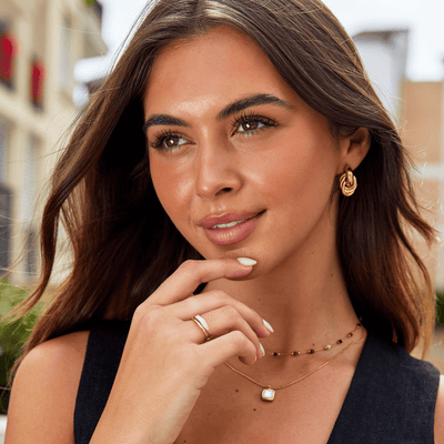 Goldene Sahara-Ring mit Schichten