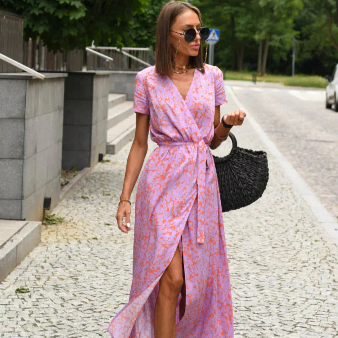 Rolien™ | Elegantes V-Ausschnitt Kleid