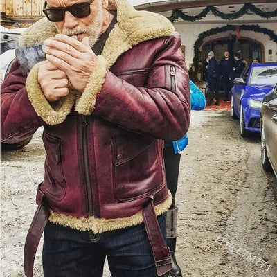 Tom™ | Warme Leder-Fliegerjacke