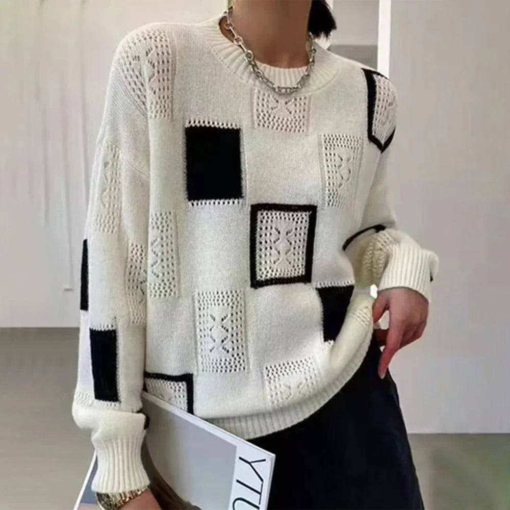 Odessa - Entspannter geometrischer Pullover