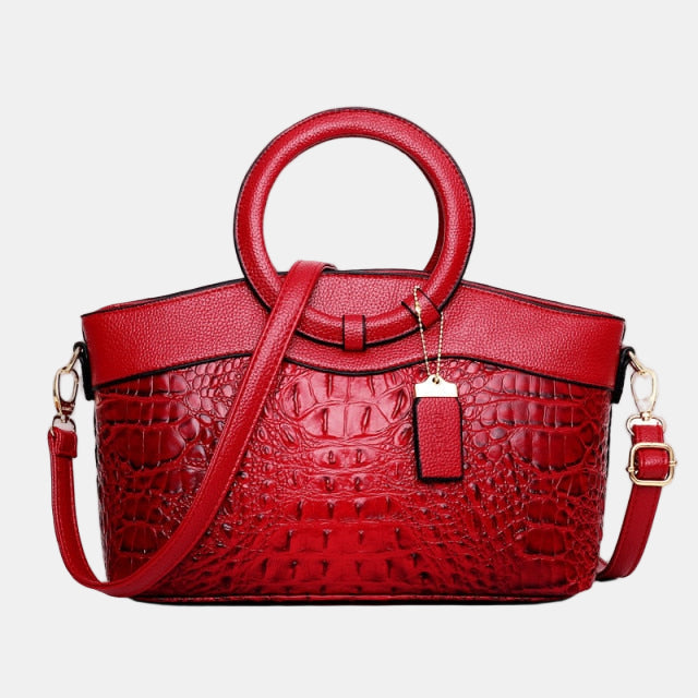 JAYE | STYLISCHE HANDTASCHE IM KROKODILMUSTER