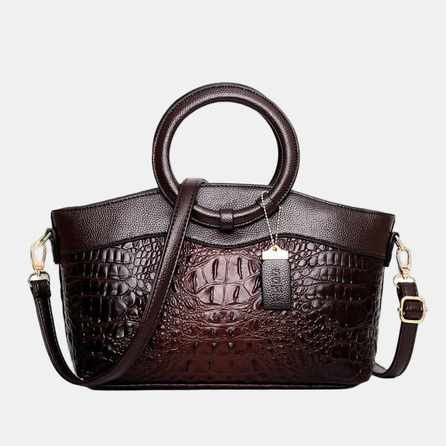 JAYE | STYLISCHE HANDTASCHE IM KROKODILMUSTER