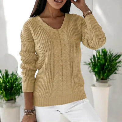 Tessa – Klassischer V-Ausschnitt Pullover