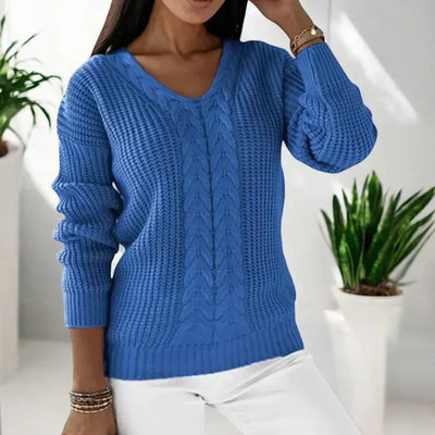 Tessa – Klassischer V-Ausschnitt Pullover