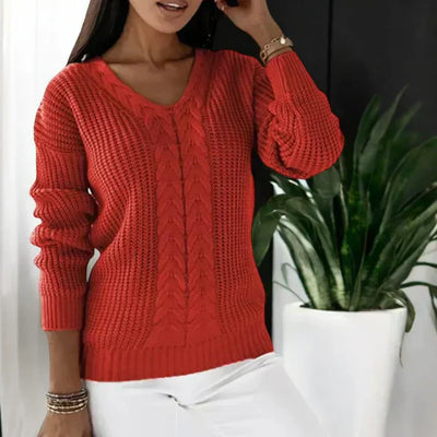 Tessa – Klassischer V-Ausschnitt Pullover