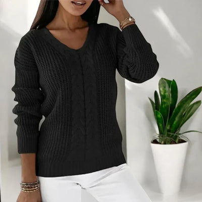 Tessa – Klassischer V-Ausschnitt Pullover