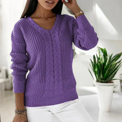 Tessa – Klassischer V-Ausschnitt Pullover