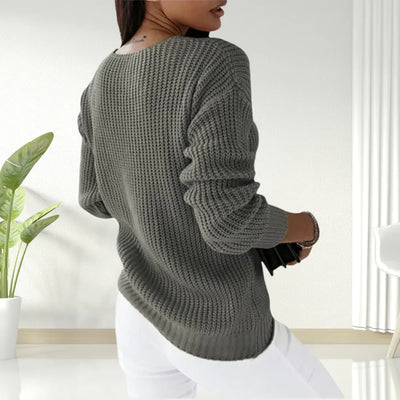 Tessa – Klassischer V-Ausschnitt Pullover