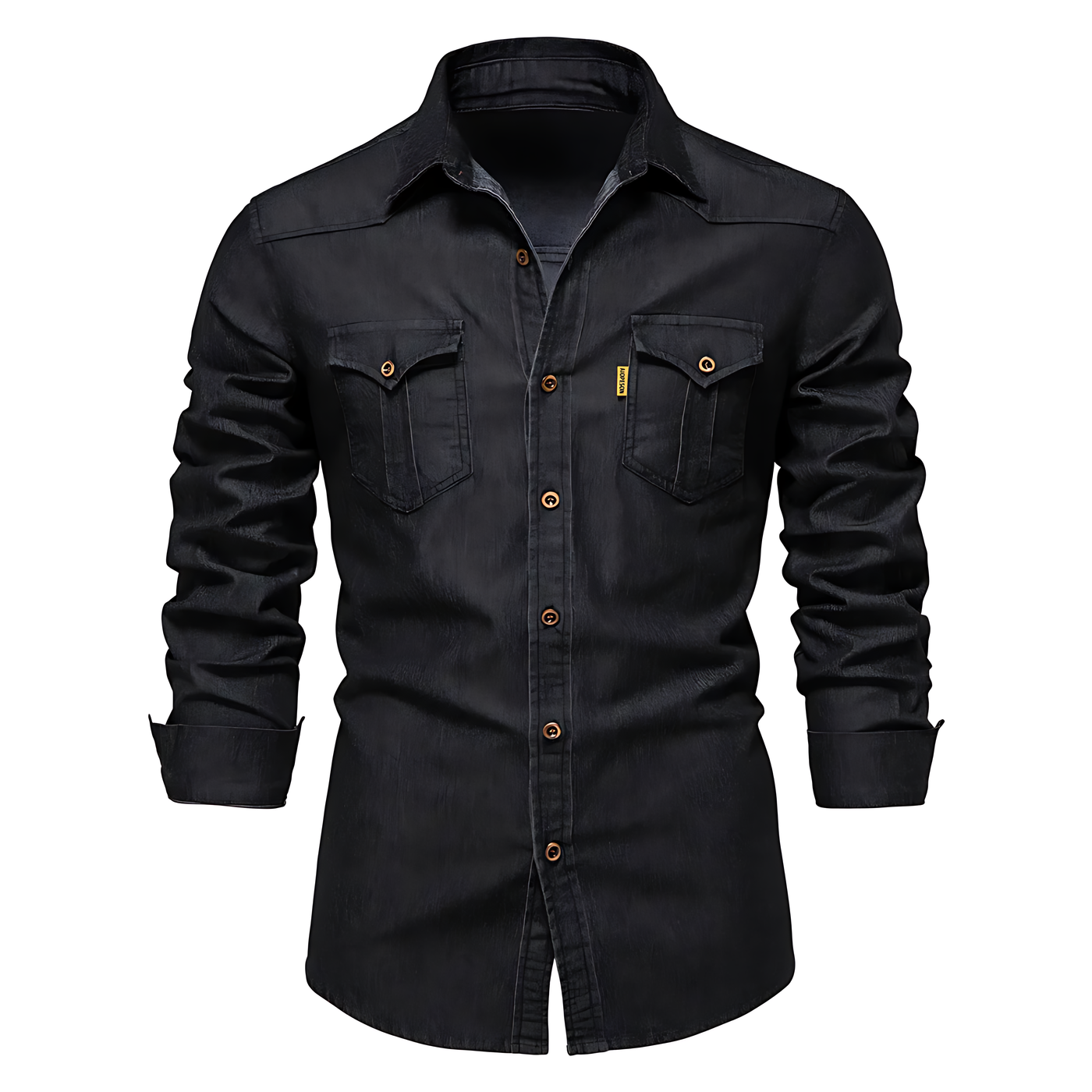 Ruggiero™ - Herren Denim Baumwollhemd