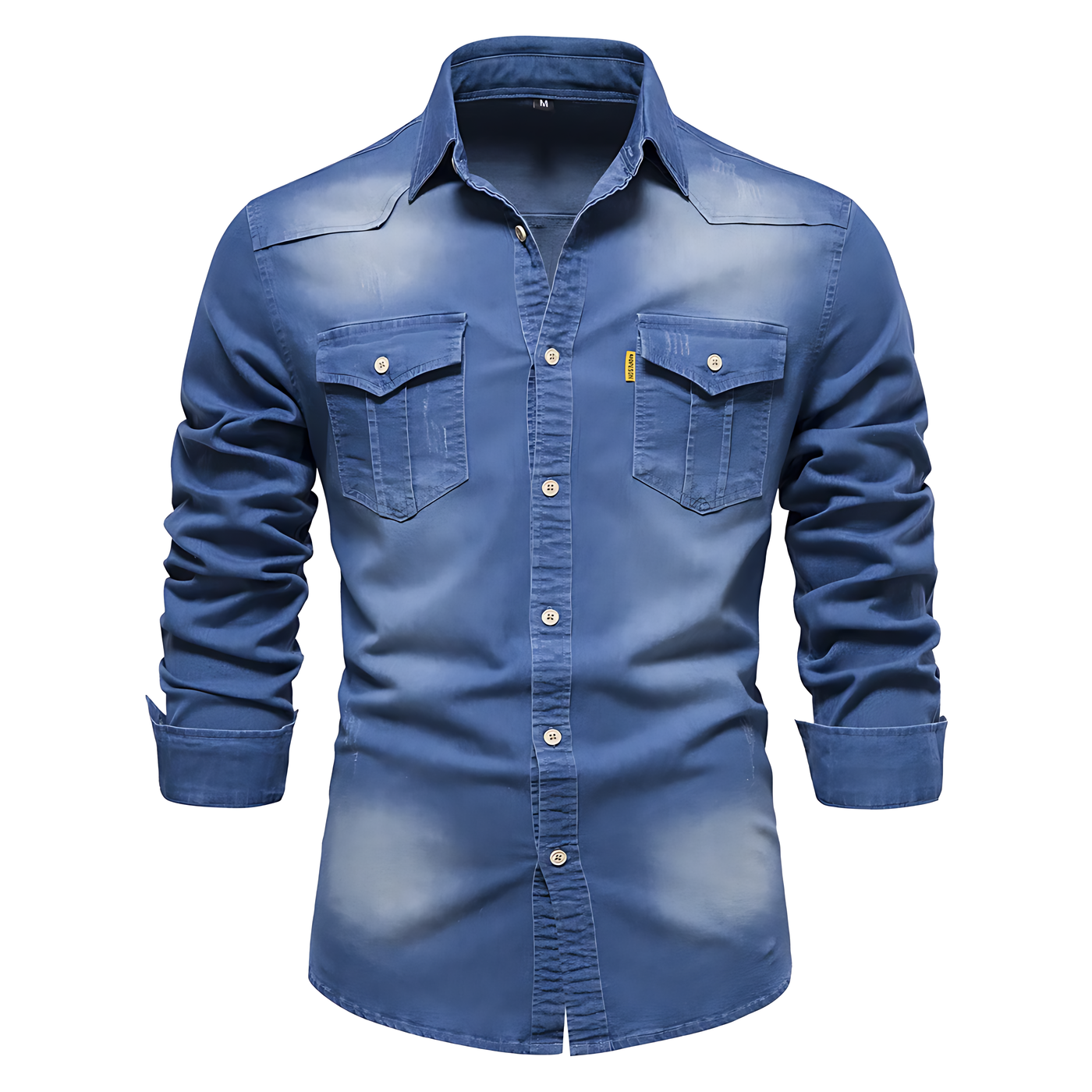 Ruggiero™ - Herren Denim Baumwollhemd