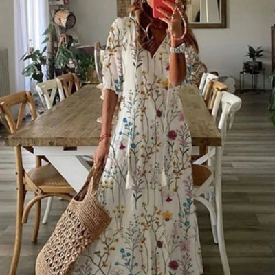 Annemarije™ | Boho Bauchbedeckendes Kleid