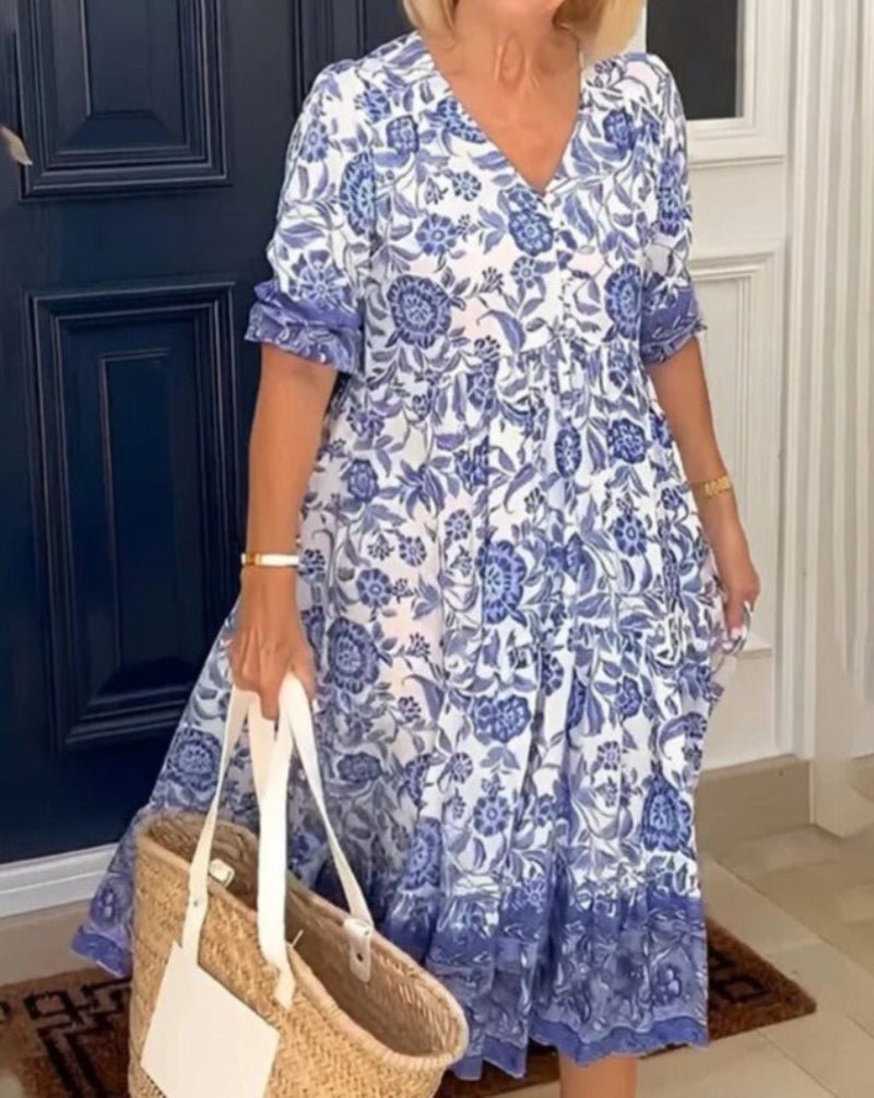 Simone - Elegantes & Farbenfrohes Sommerkleid