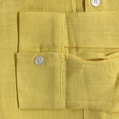 Herren Sommer Leinenhemd mit langen Ärmeln Artur